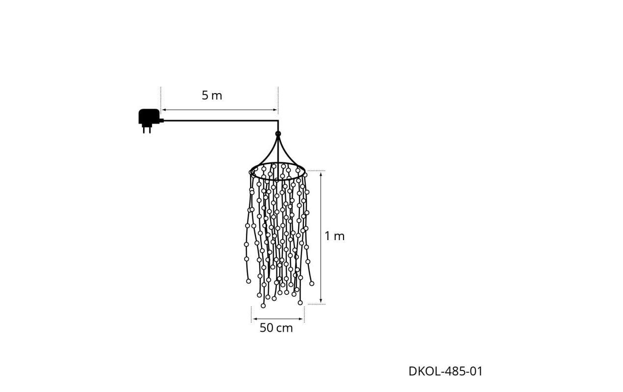 STT LED-Weihnachtskranz Pine hanging wreath Warmweiss