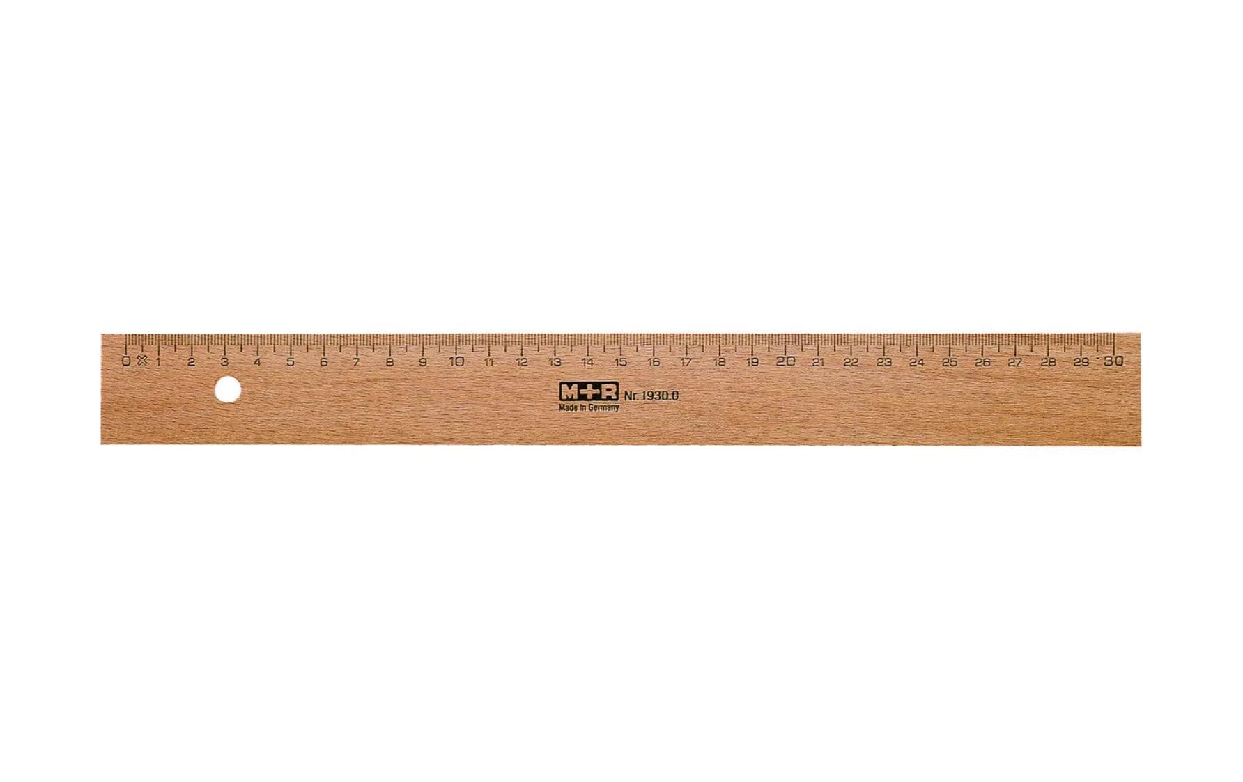 M+R Lineal aus Holz 30 cm