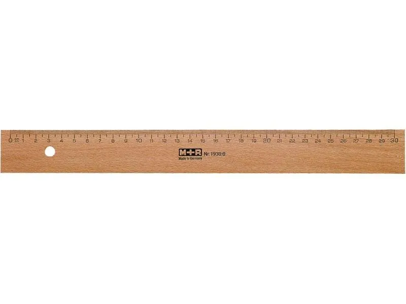 M+R Lineal aus Holz 30 cm M+R Lineal aus Holz 30 cm