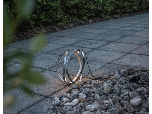 Star Trading Gartenlicht Solar Astri, Ø 25 cm, Silber