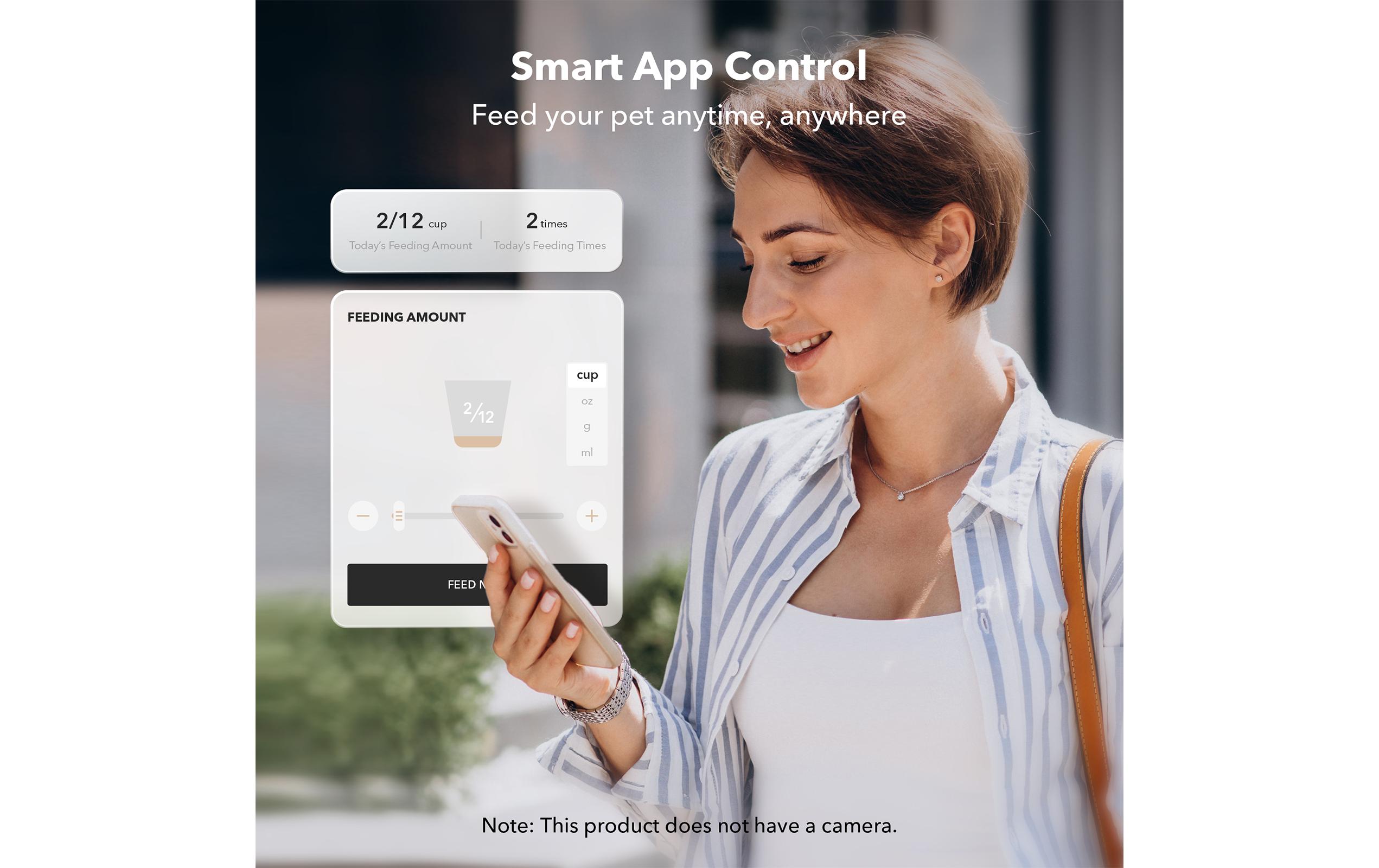 Petlibro Futterautomat Granary Wifi Feeder, 5 l, Schwarz