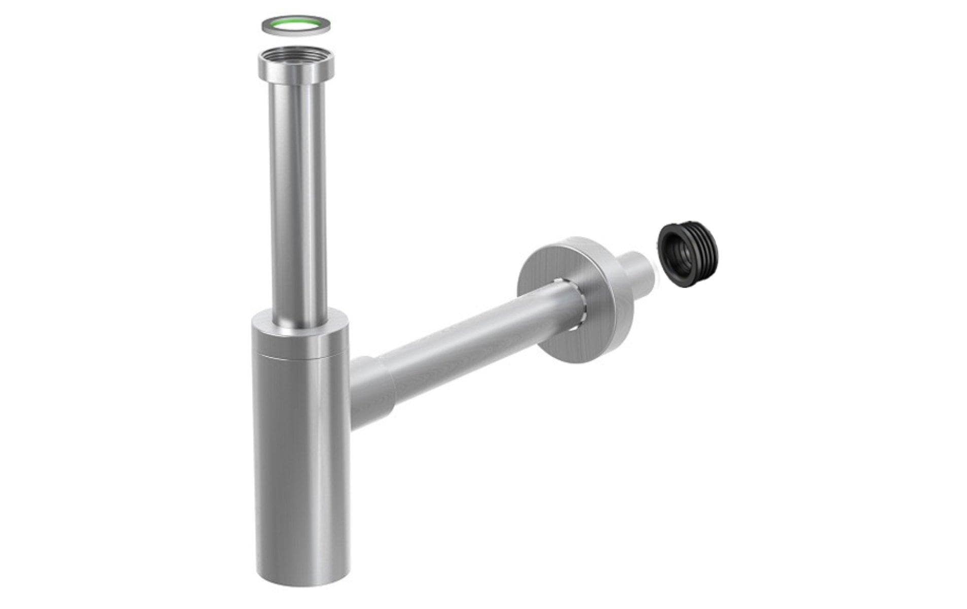 diaqua® Lavabosiphon Profi-Line 1 1/4 x Ø 32 mm, Gebürstet