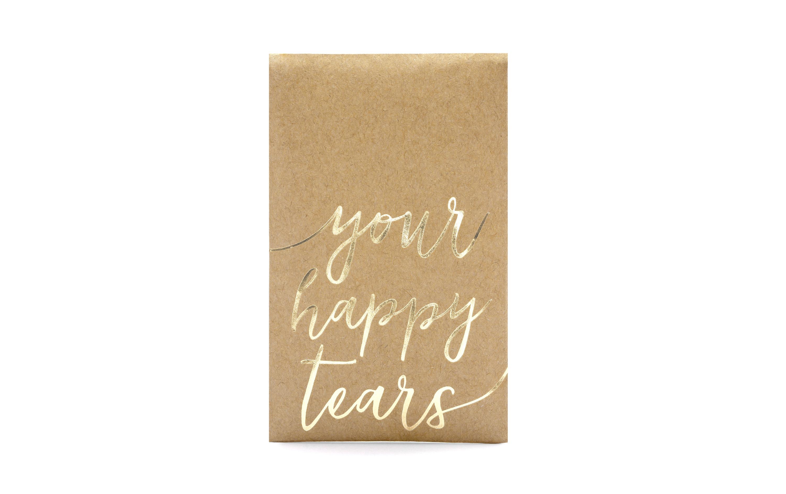 Partydeco Hochzeitsaccessoire Your happy tears 7.5 x 12 cm, Braun