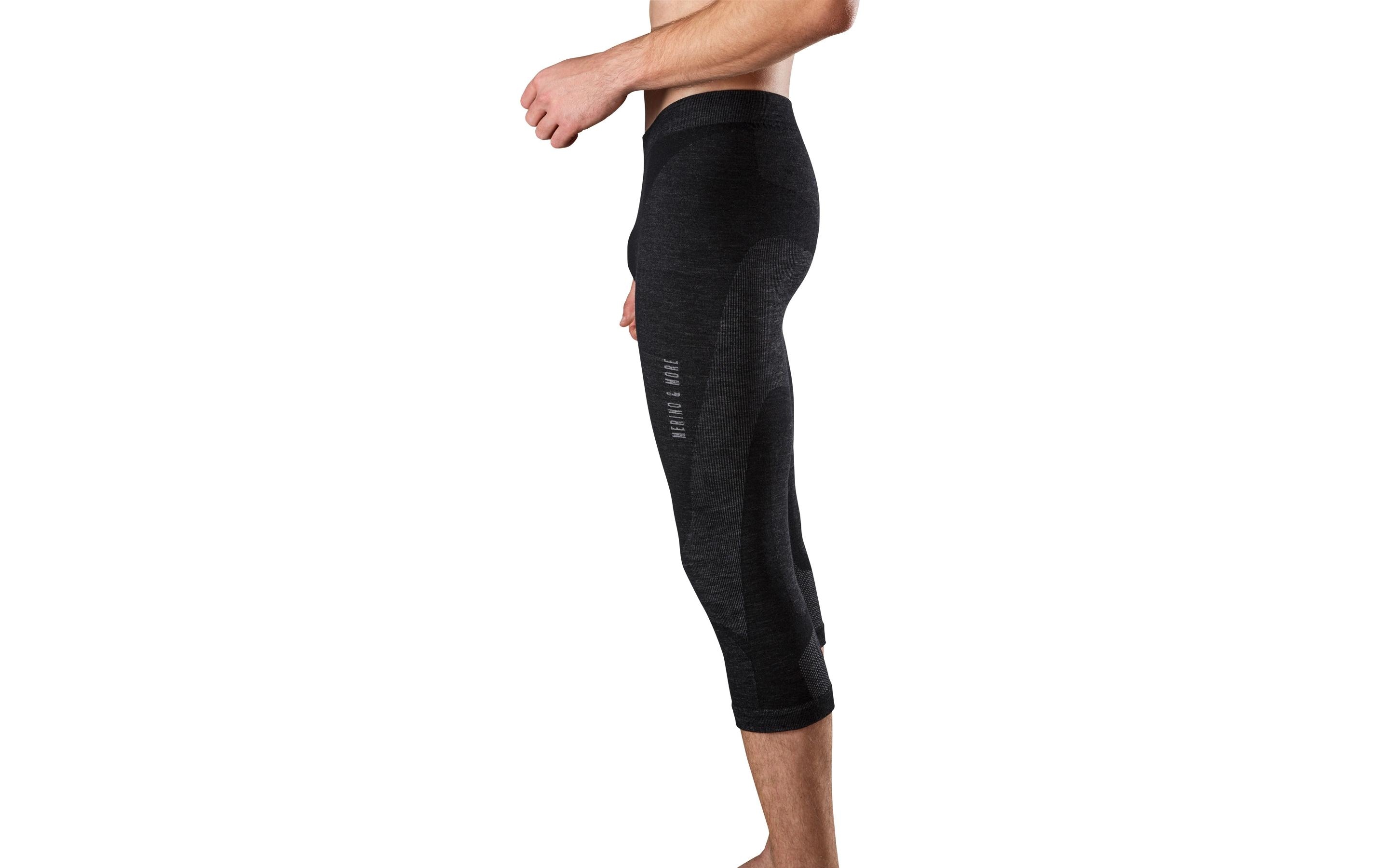 Merino & More Herren Funktionsunterhose 3/4 L, Schwarz