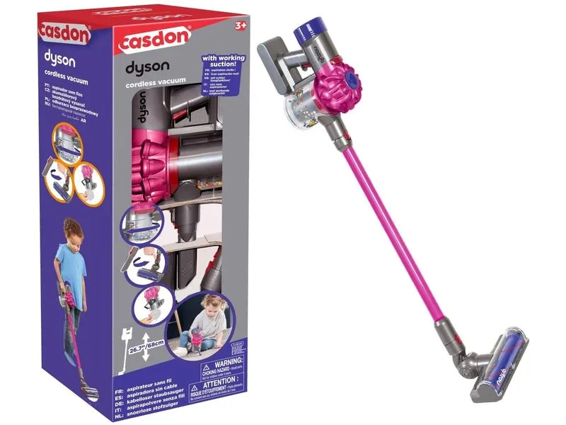 Casdon Reinigungs-Spielzeug Dyson Staubsauger V8 Cord Free Pink