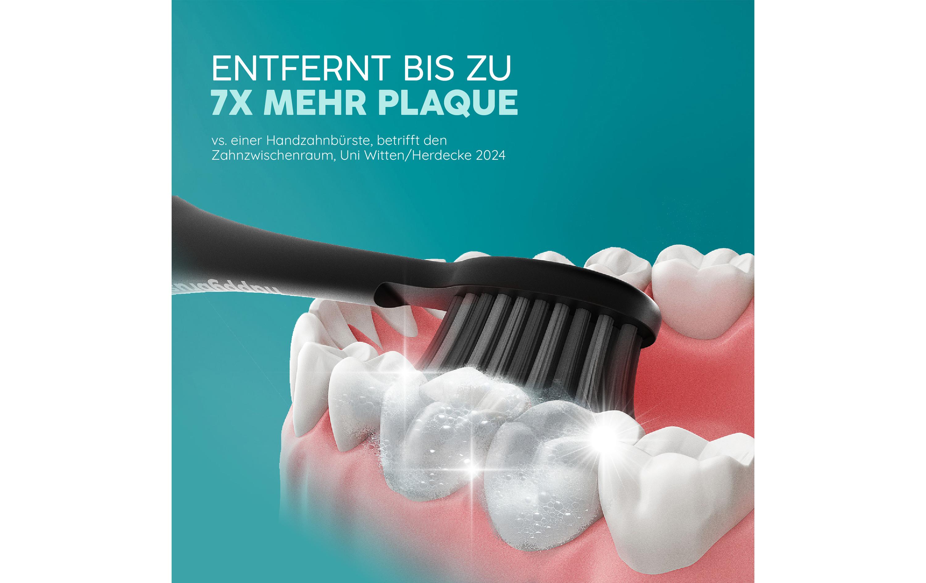happybrush Schallzahnbürste StarterKit Eco Vibe V3+ Black