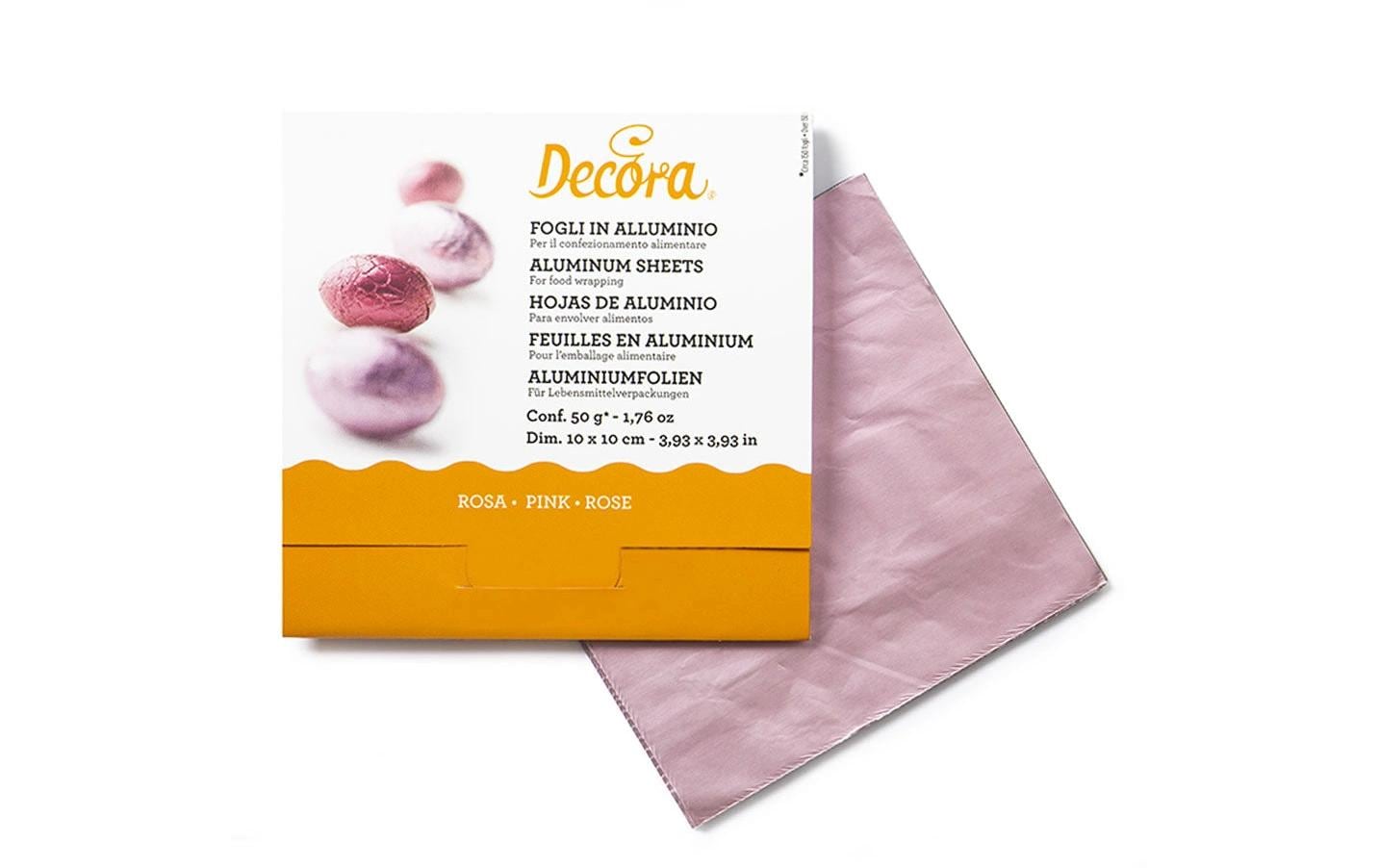 Decora Guetzli-Verpackung Aluminiumfolie Pink, 150 Blatt