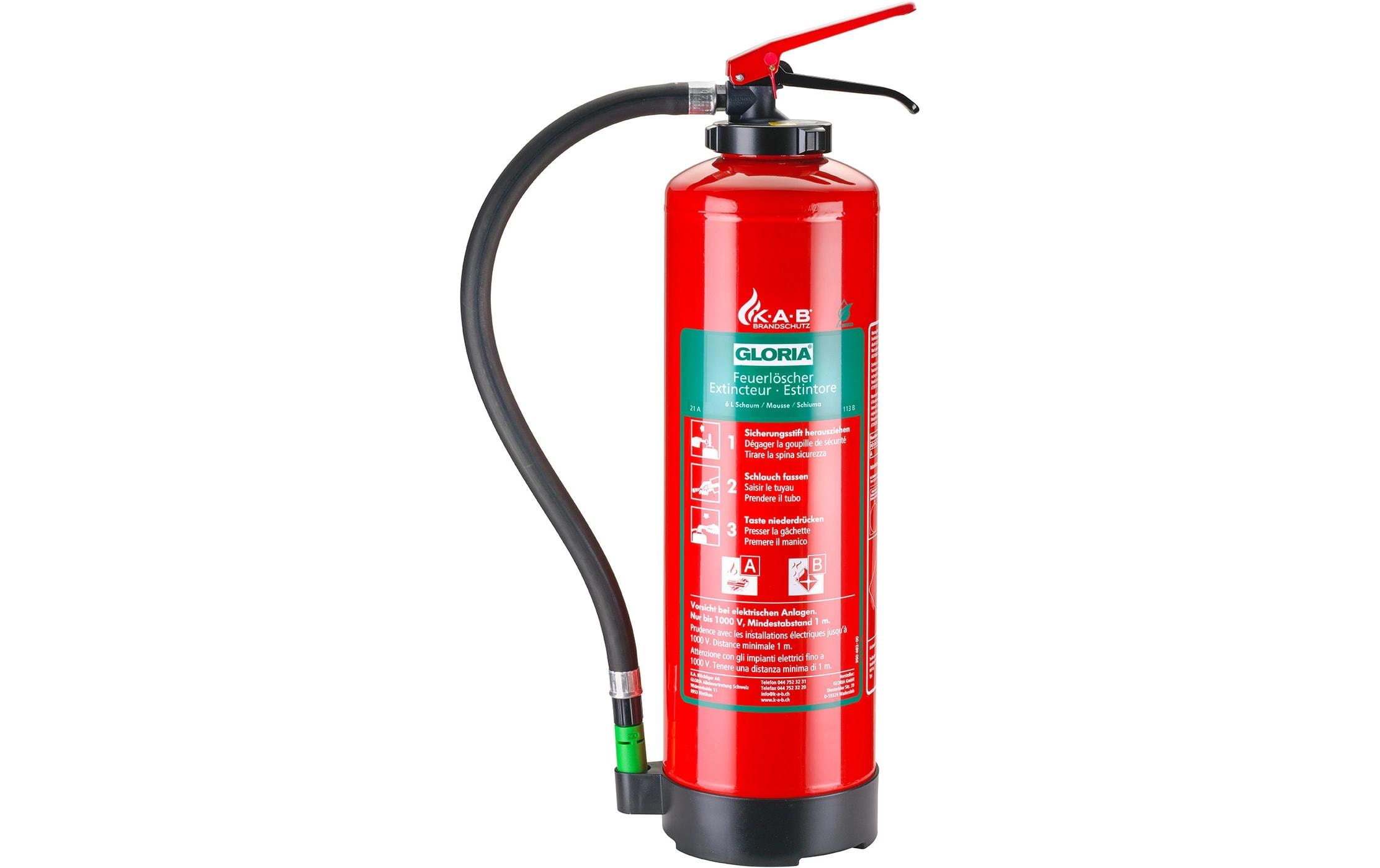 Gloria Feuerlöscher Schaum Brandklasse A,B 6 L