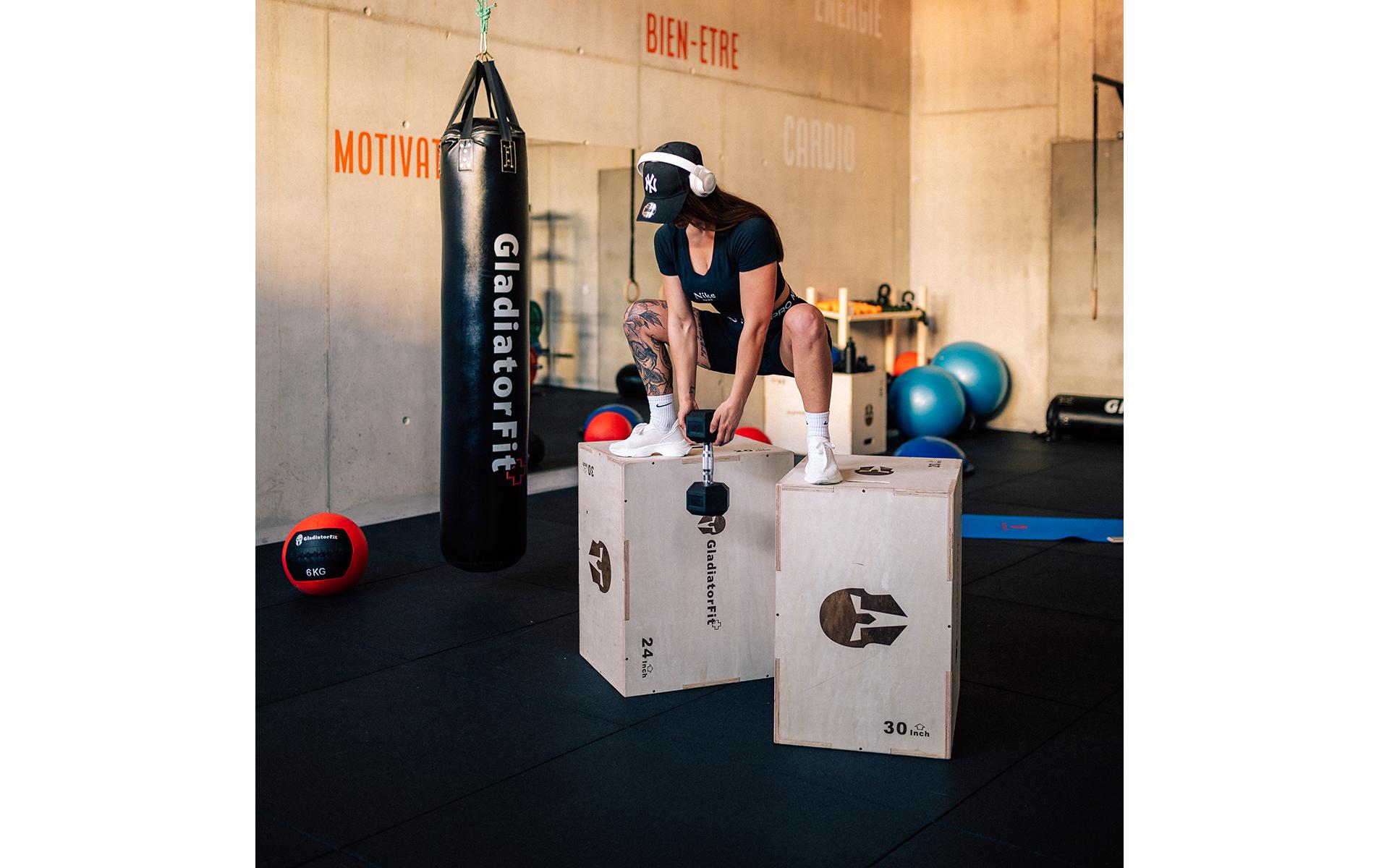 Gladiatorfit Sprung-Plyobox aus Holz 3 in 1