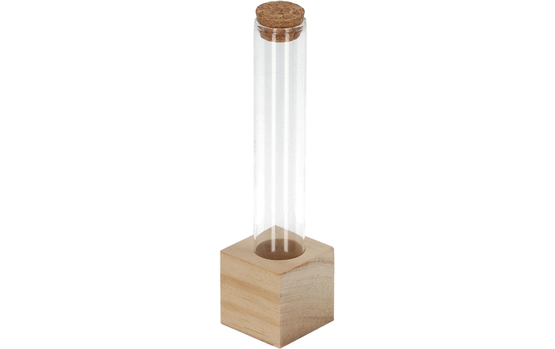 Esschert Design Vase Reagenzglas S 16.5 cm, Nature/Transparent