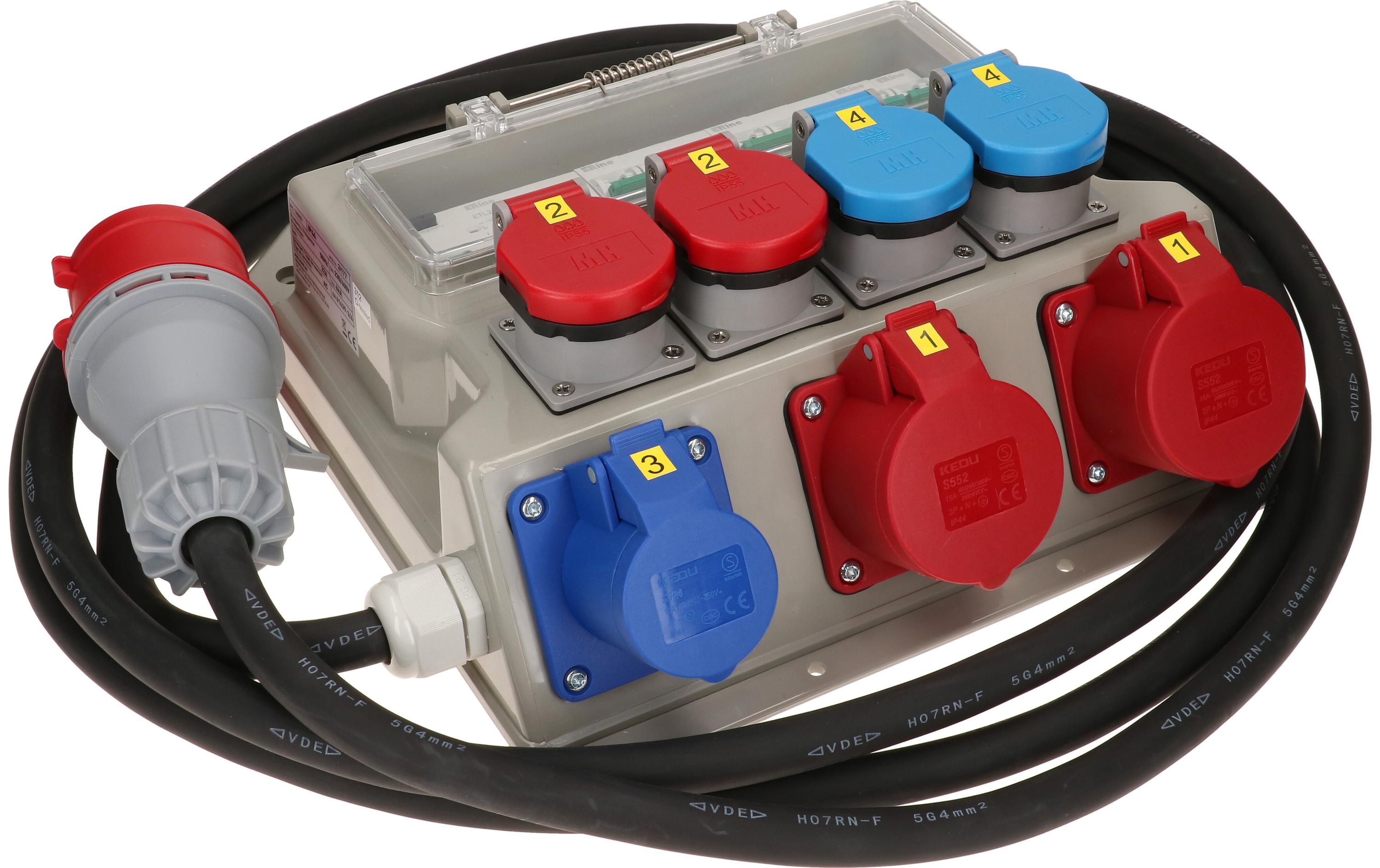 Max Hauri Baustromverteiler CEE32, T25, T23 FI/LS, IP44