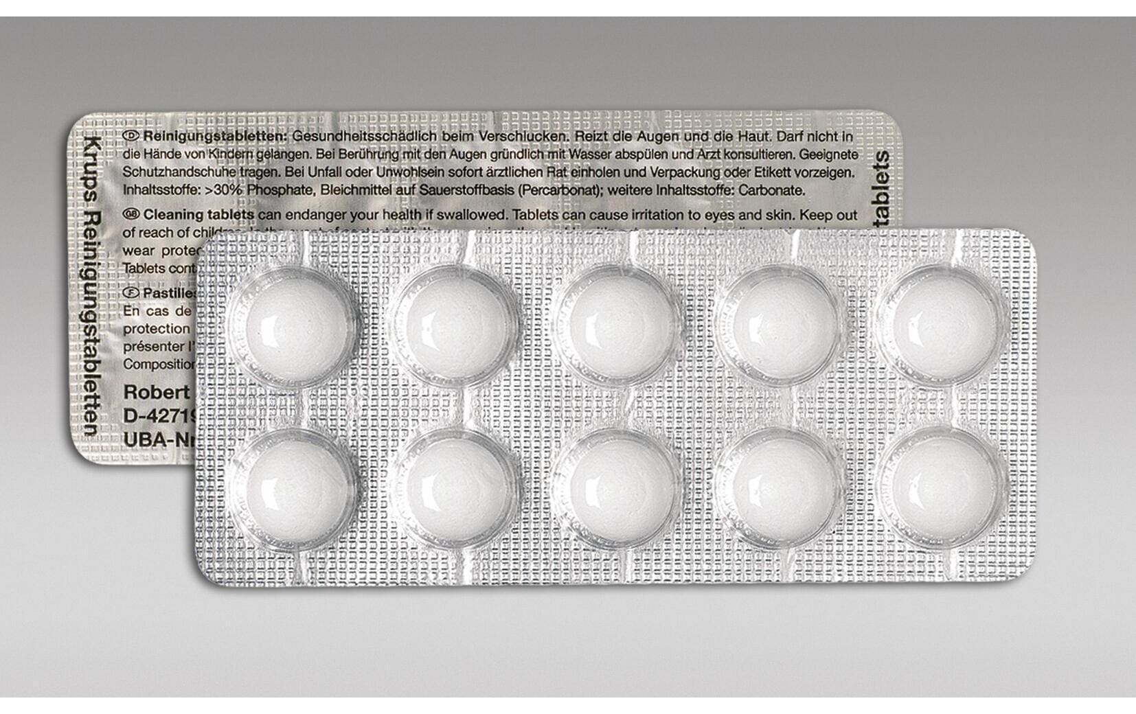 Krups Reinigungstabletten XS3000 für Kaffeemaschine, 10 Stück