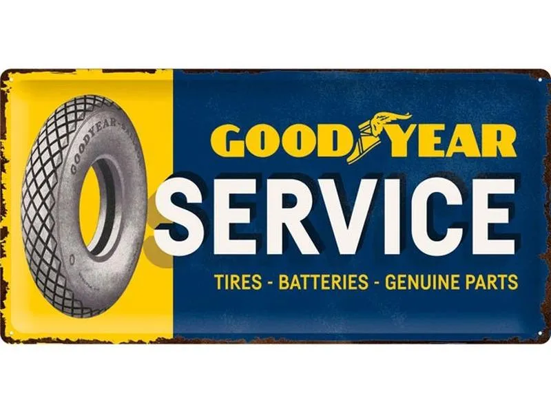 Nostalgic Art Schild Goodyear Service 25 x 50 cm, Metall Nostalgic Art Schild Goodyear Service 25 x 50 cm, Metall