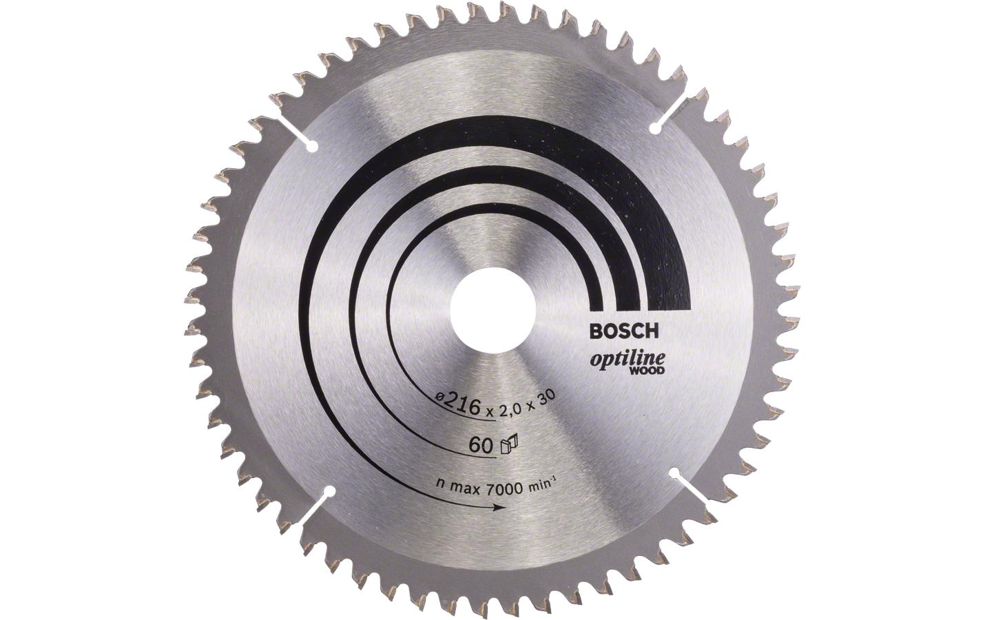 Bosch Professional Kreissägeblatt Optiline Wood Ø 216, 60 Zähne Bosch Professional Kreissägeblatt Optiline Wood Ø 216, 60 Zähne
