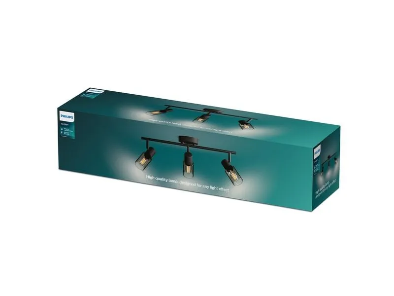 Philips Aufbauspot Palms 3er Spot für E14 Schwarz, ohne Leuchtmittel Philips Aufbauspot Palms 3er Spot für E14 Schwarz, ohne Leuchtmittel