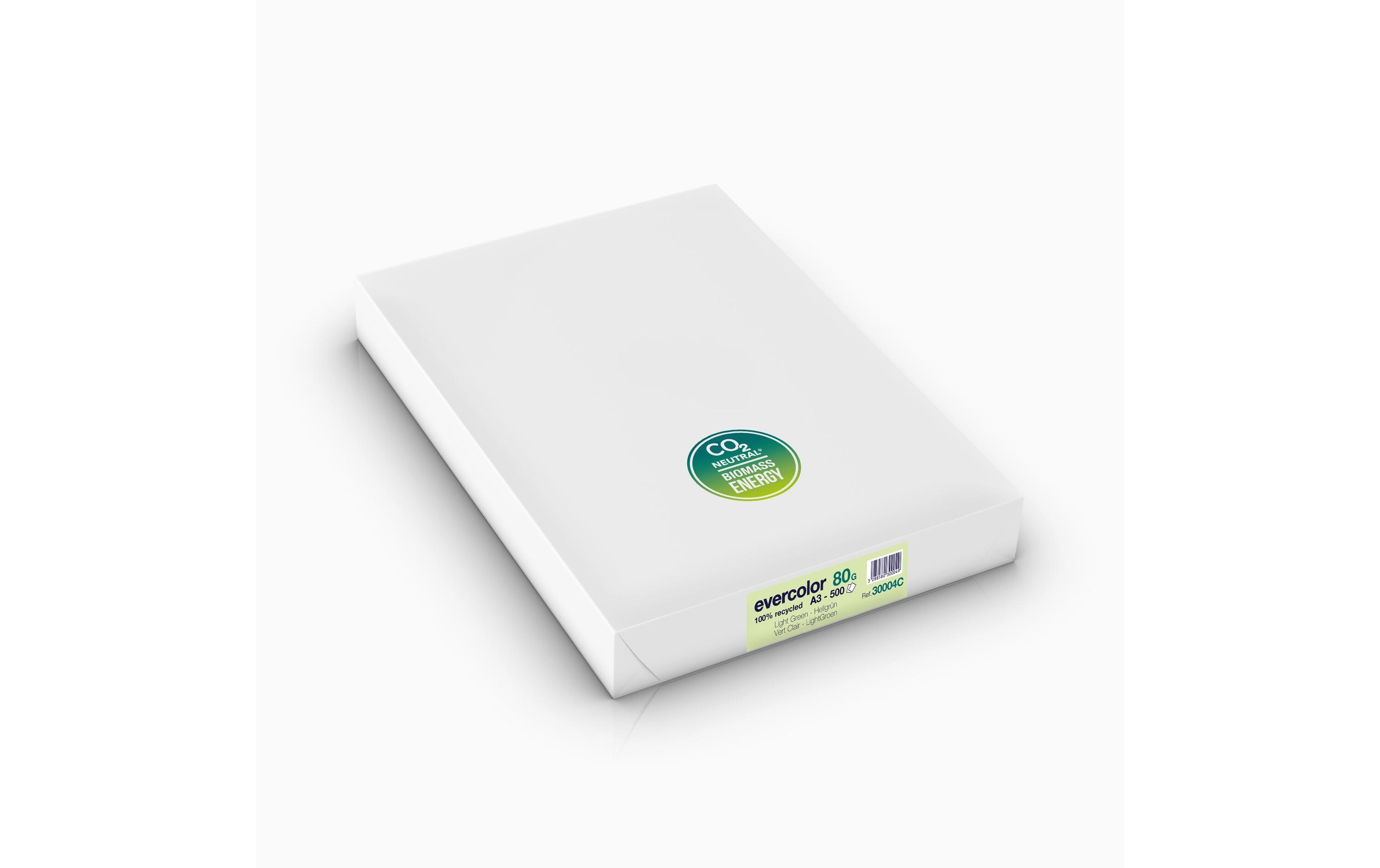 Clairefontaine Kopierpapier Evercolor A3, Hellgrün, 80 g/m²,500 Blatt Clairefontaine Kopierpapier Evercolor A3, Hellgrün, 80 g/m²,500 Blatt