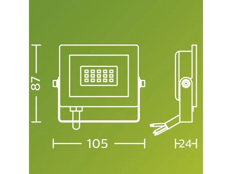 Philips Lois Flutlicht 10W 3000K IP65 10 W Philips Lois Flutlicht 10W 3000K IP65 10 W