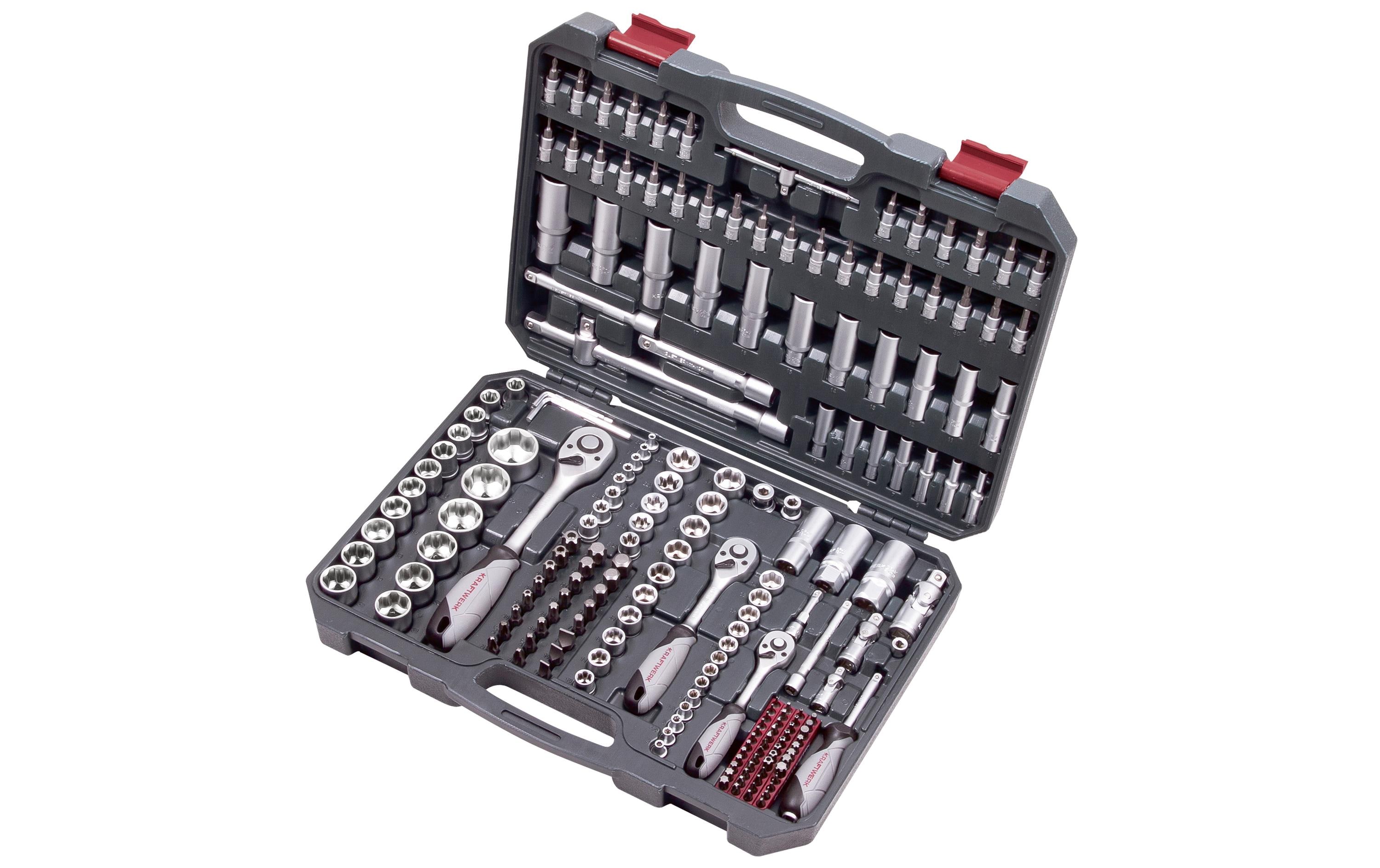 Kraftwerk Steckschlüssel-Set Basic 1/4+3/8+1/2 200-teilig Kraftwerk Steckschlüssel-Set Basic 1/4+3/8+1/2 200-teilig