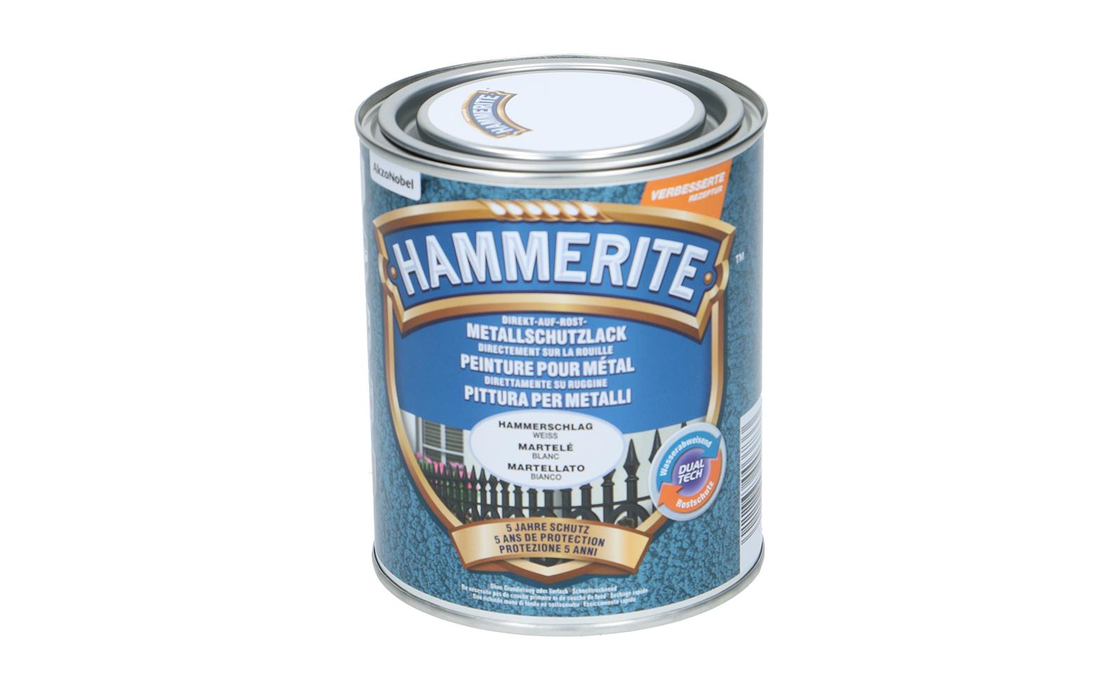 Hammerite Metall-Schutzlack HS Weiss, 750 ml