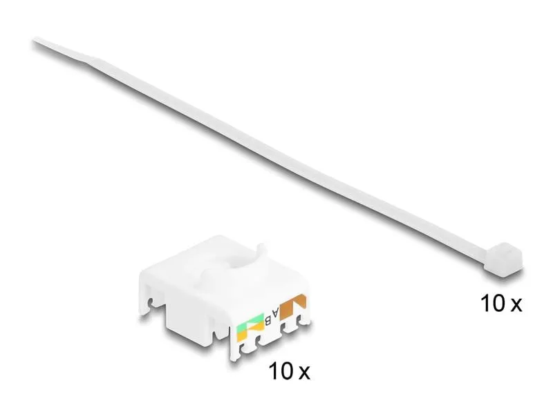 Delock Keystone-Modul RJ45 zu LSA Cat.6A Orange, 10 Stück Delock Keystone-Modul RJ45 zu LSA Cat.6A Orange, 10 Stück