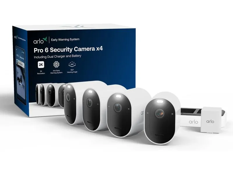 Arlo Überwachungsset Pro 6 2K 4er Set Weiss