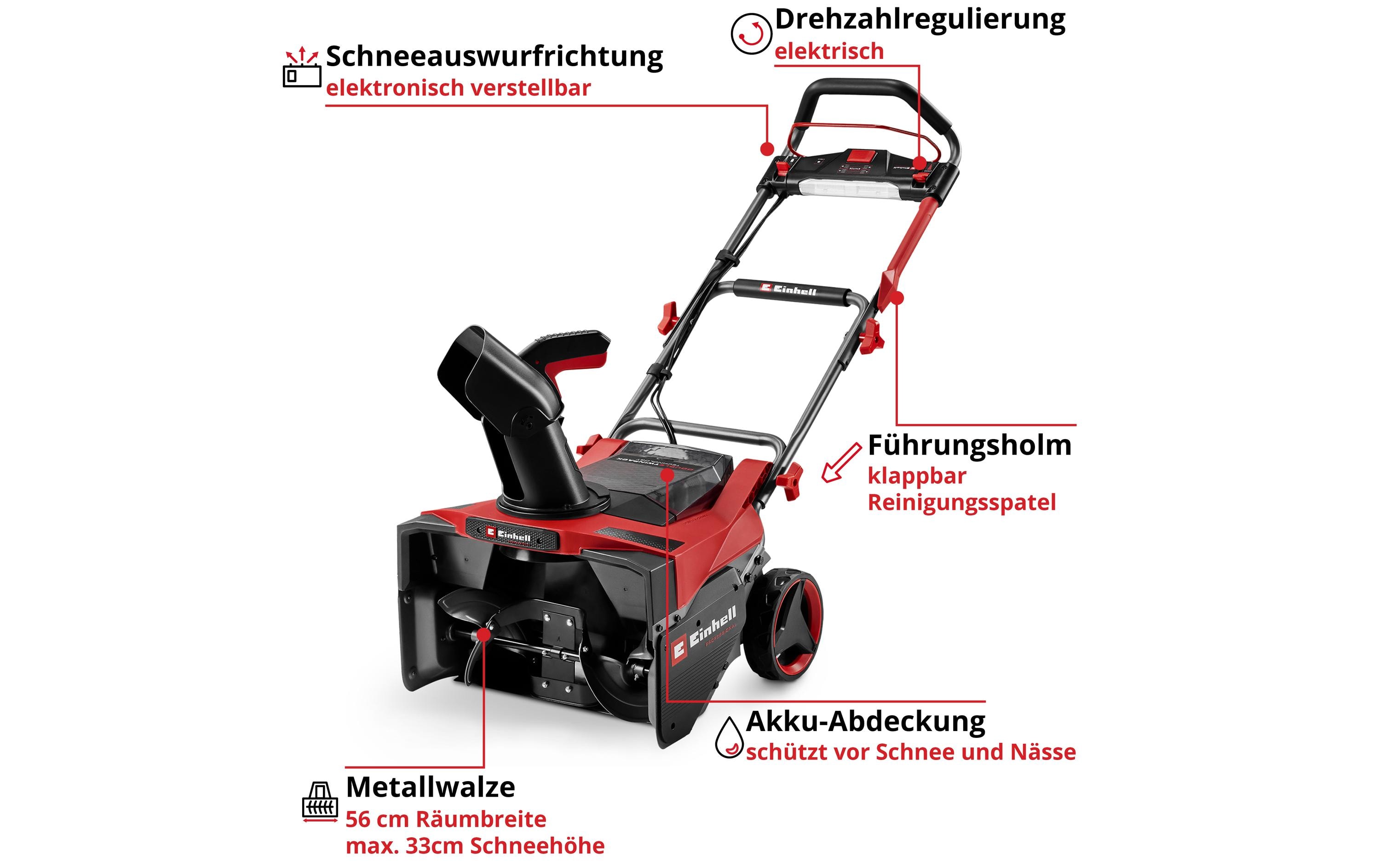 Einhell Akku-Schneefräse GP-ST 36/53 Li E BL-Solo Einhell Akku-Schneefräse GP-ST 36/53 Li E BL-Solo