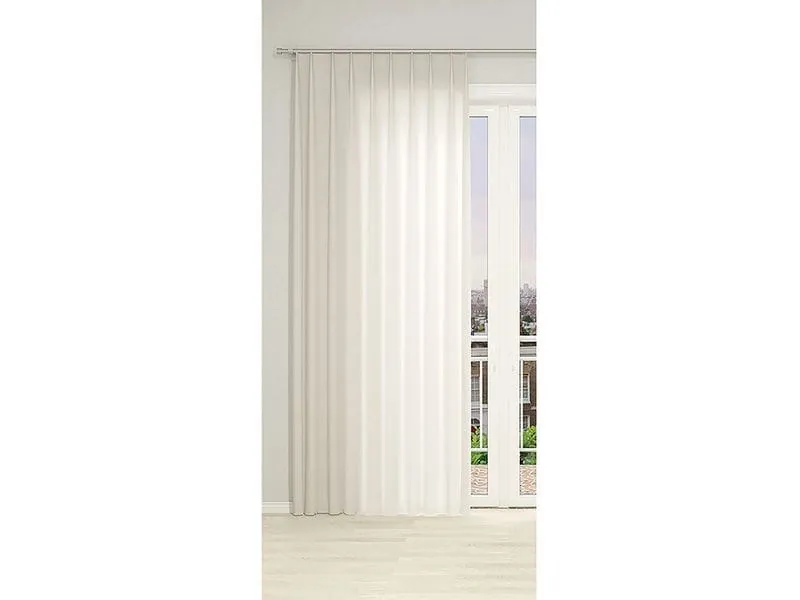 Hubatka Nachtvorhang mit Faltenband Dekor 140 x 240 cm, Uni, Natur
