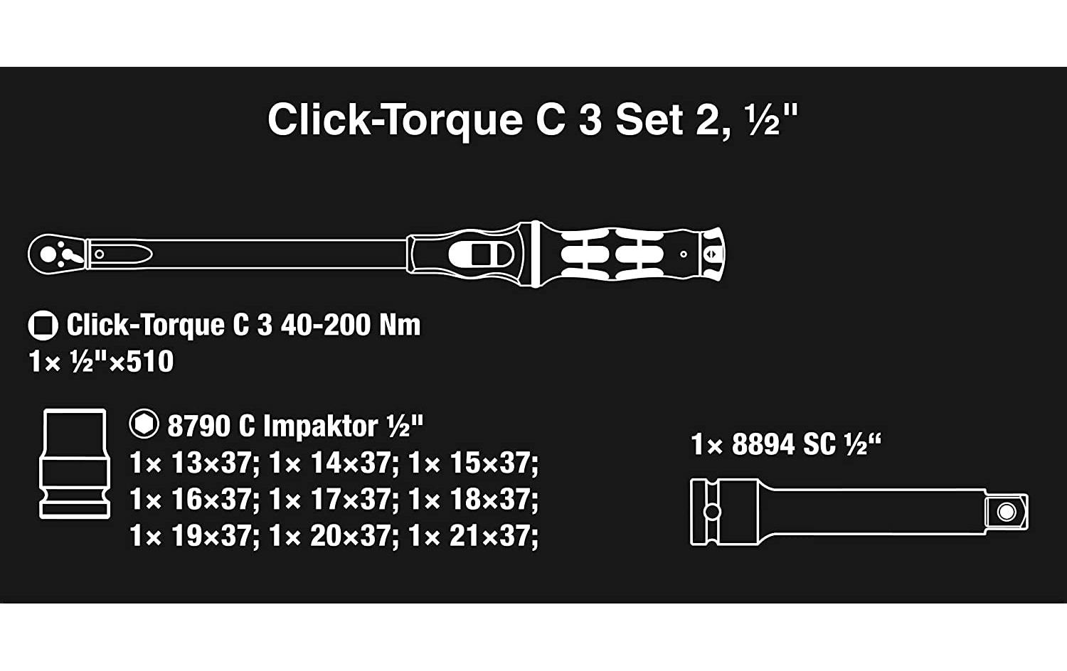 Wera Ratschen-Set Click-Torque C 3 Set 2, 11-teilig