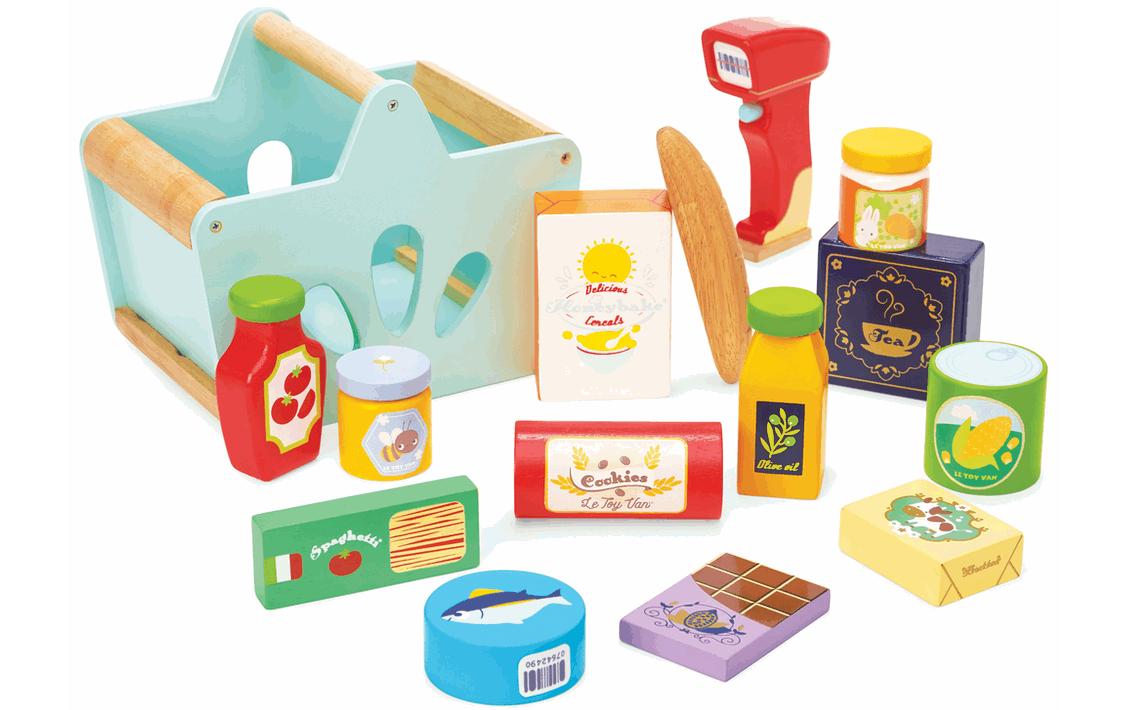 LE TOY VAN Spiel-Lebensmittel Gefüllter Einkaufskorb & Scanner LE TOY VAN Spiel-Lebensmittel Gefüllter Einkaufskorb & Scanner