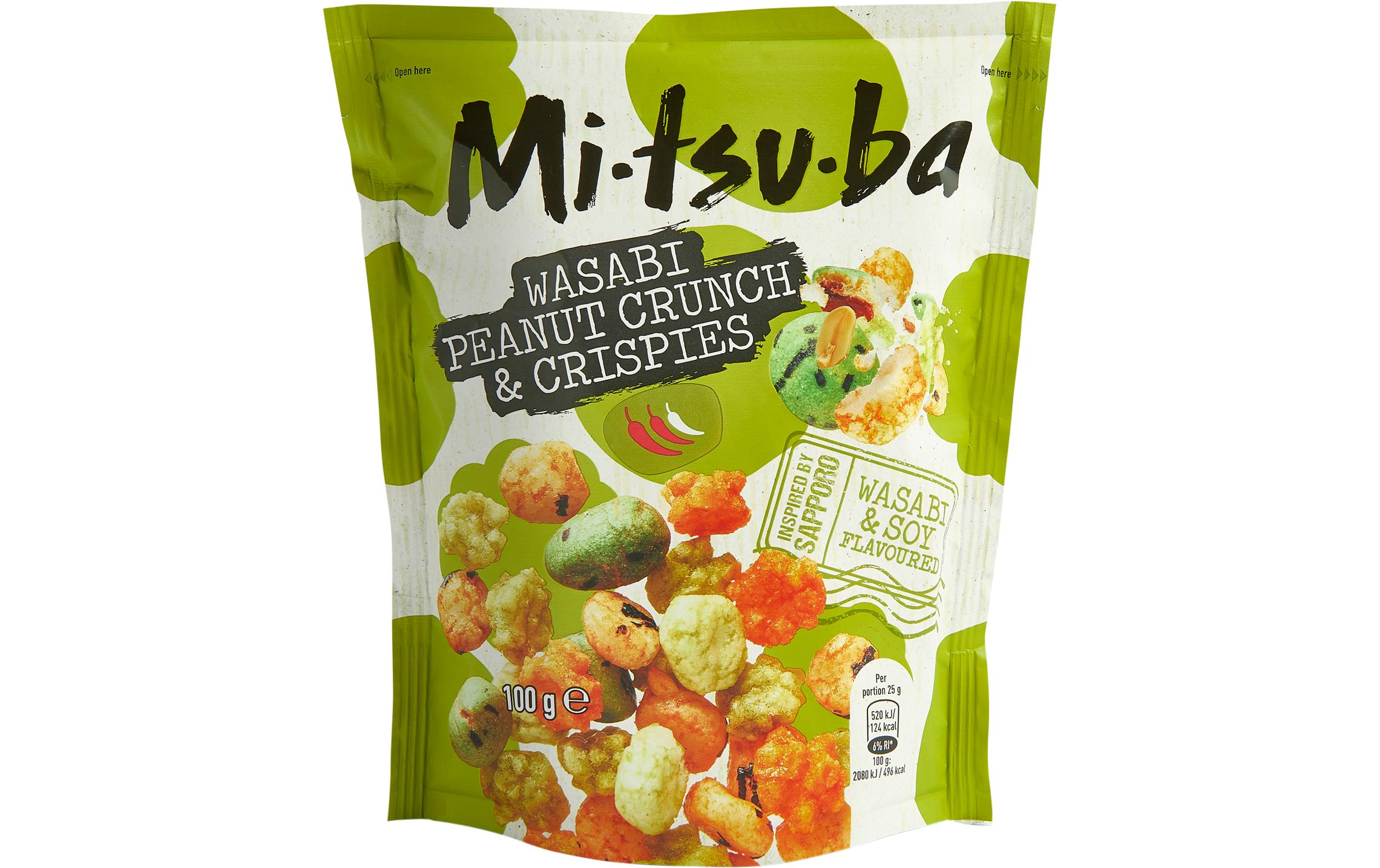 Mitsuba Wasabi Peanut Crunch und Crispies 100 g Mitsuba Wasabi Peanut Crunch und Crispies 100 g