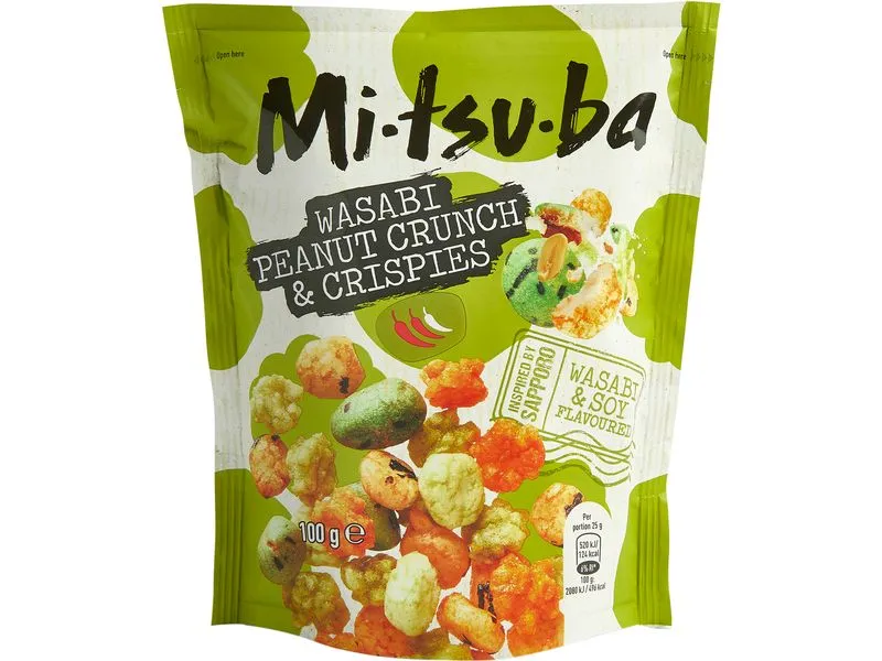 Mitsuba Wasabi Peanut Crunch und Crispies 100 g
