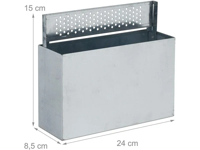 relaxdays Wandascher für aussen Schwarz/Silber relaxdays Wandascher für aussen Schwarz/Silber