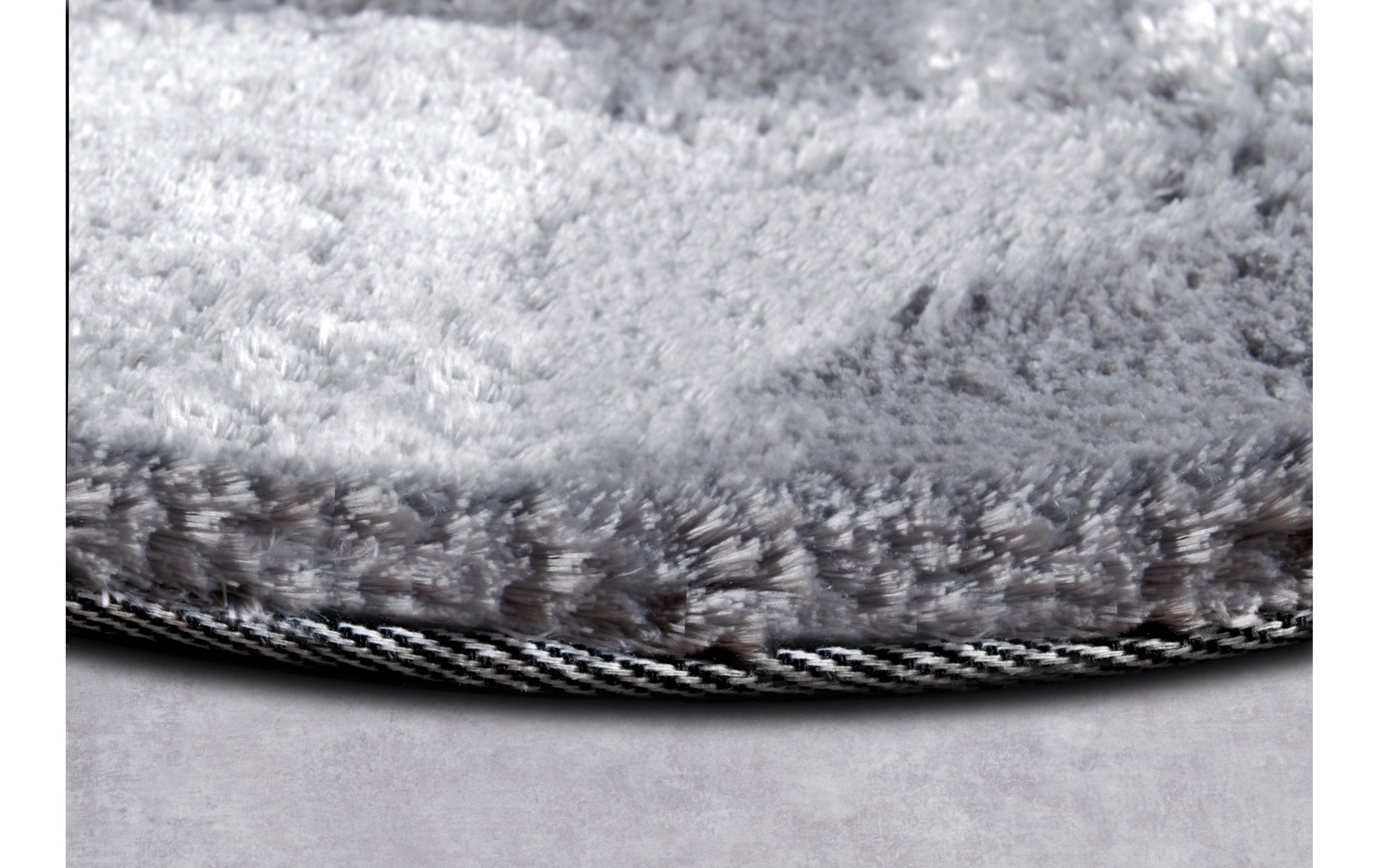 Elle Decoration Teppich Calida Ø 160 cm, Silber