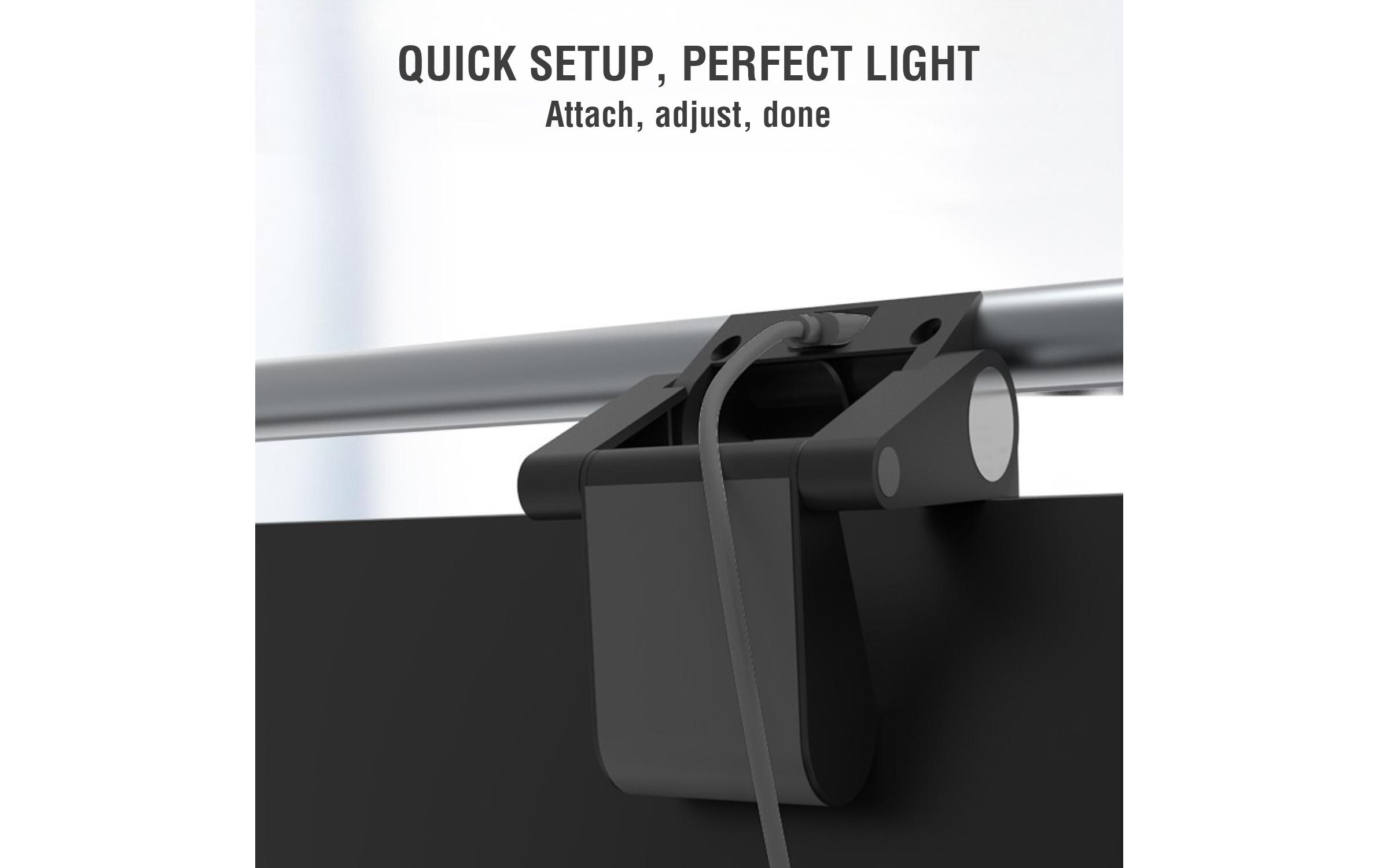 4smarts Monitorlampe LightBar Silber