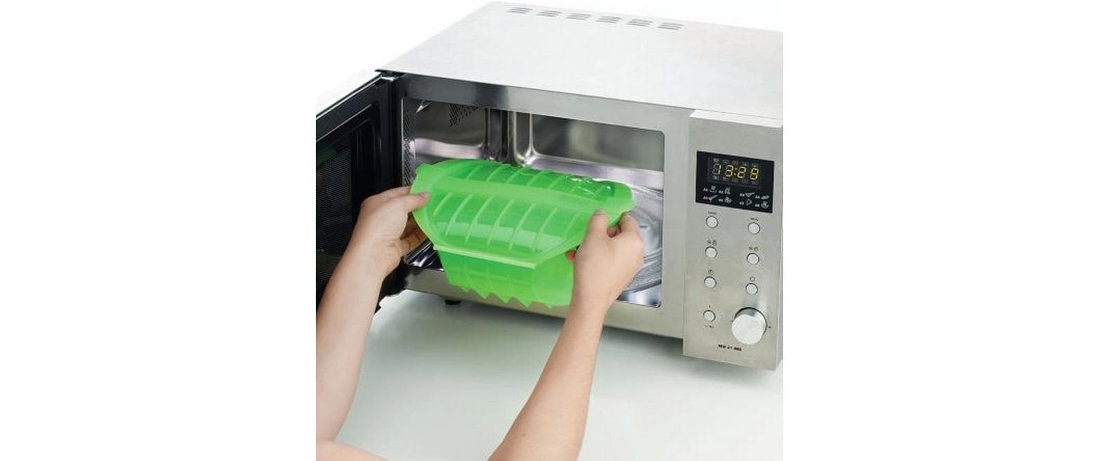 Lékué Mikrowellen-Dampfgarer Tief Grün