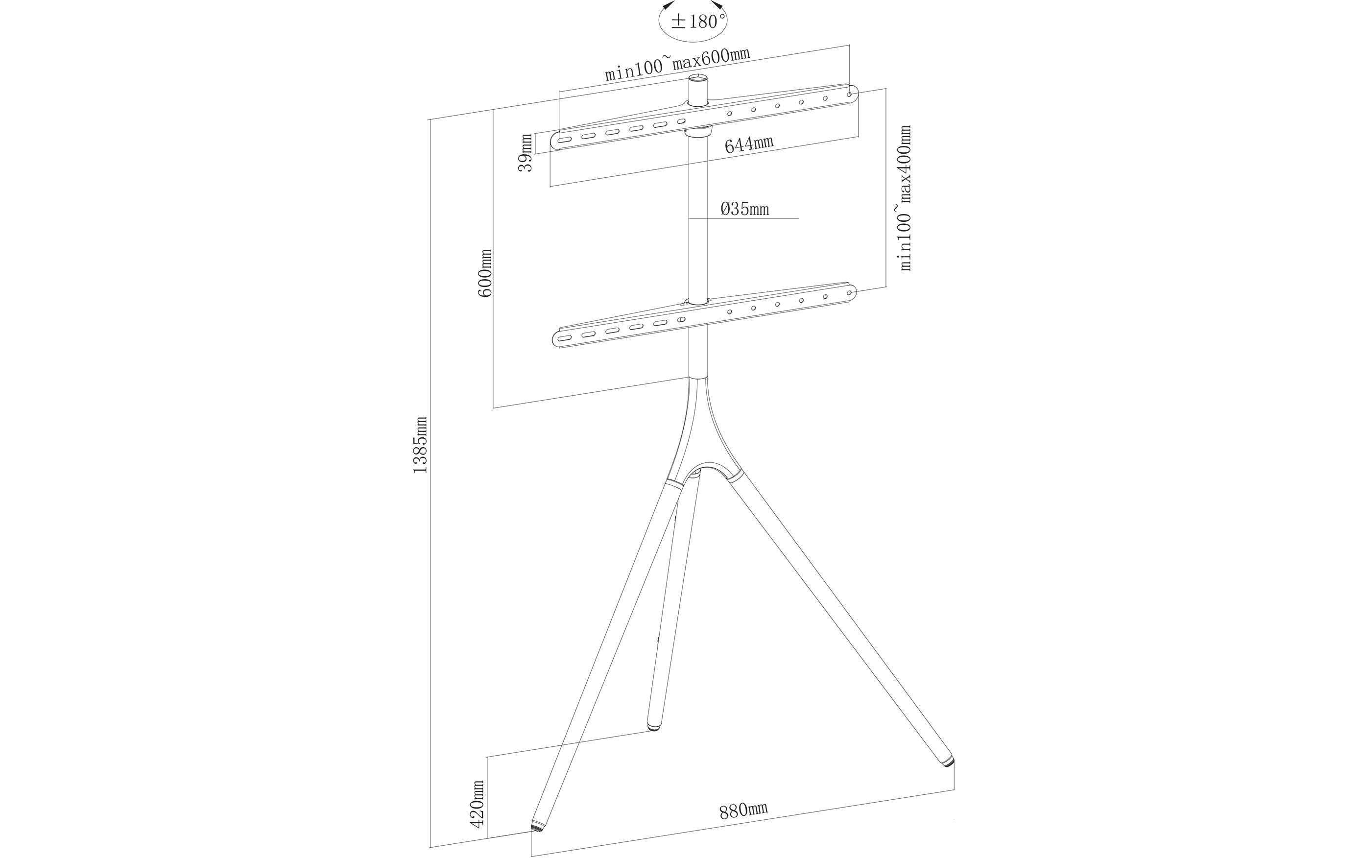 My Wall Staffelei My Wall HT22 Braun/Schwarz