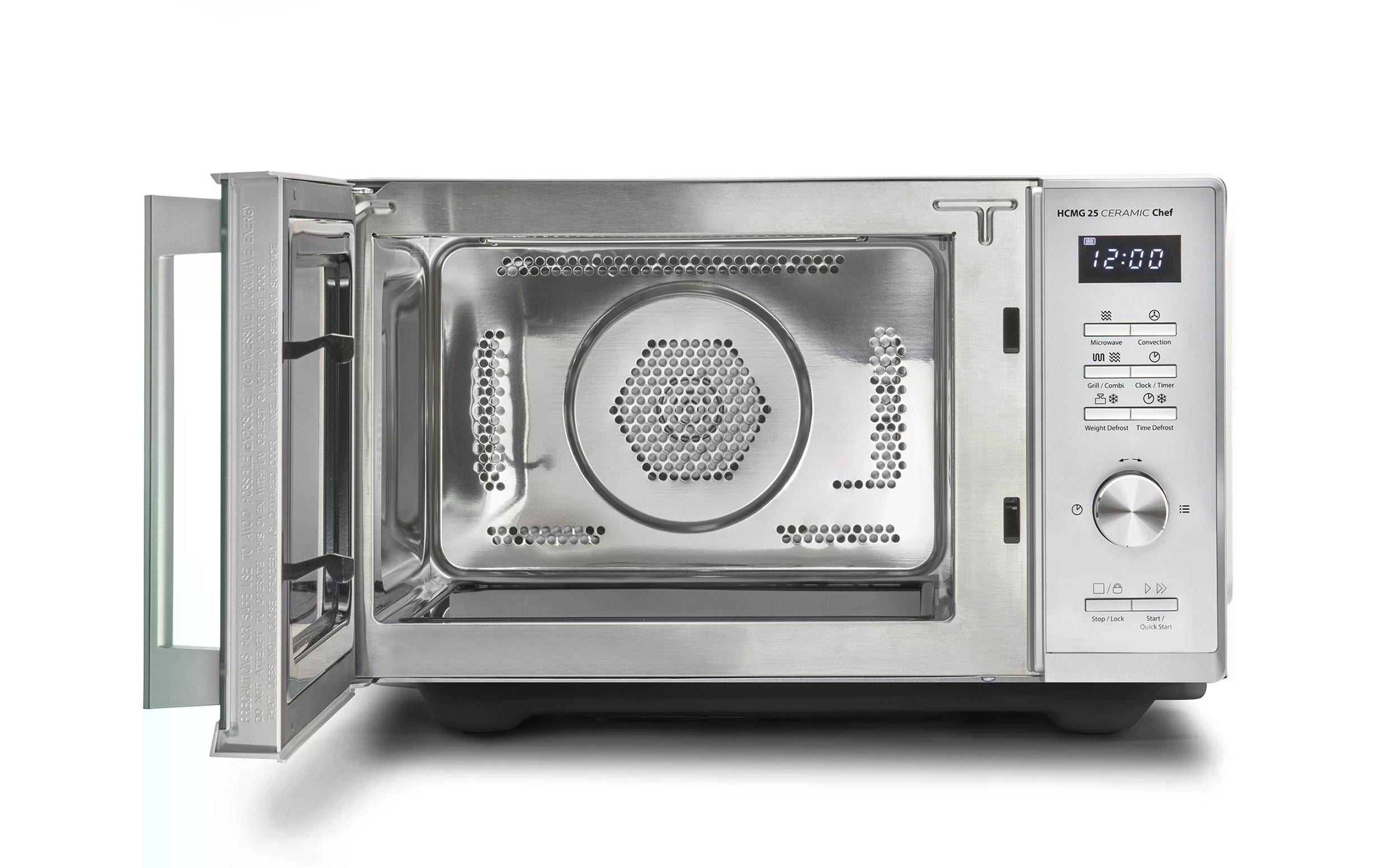 Caso Mikrowelle mit Grill HCMG 25 Ceramic Chef Silber Caso Mikrowelle mit Grill HCMG 25 Ceramic Chef Silber