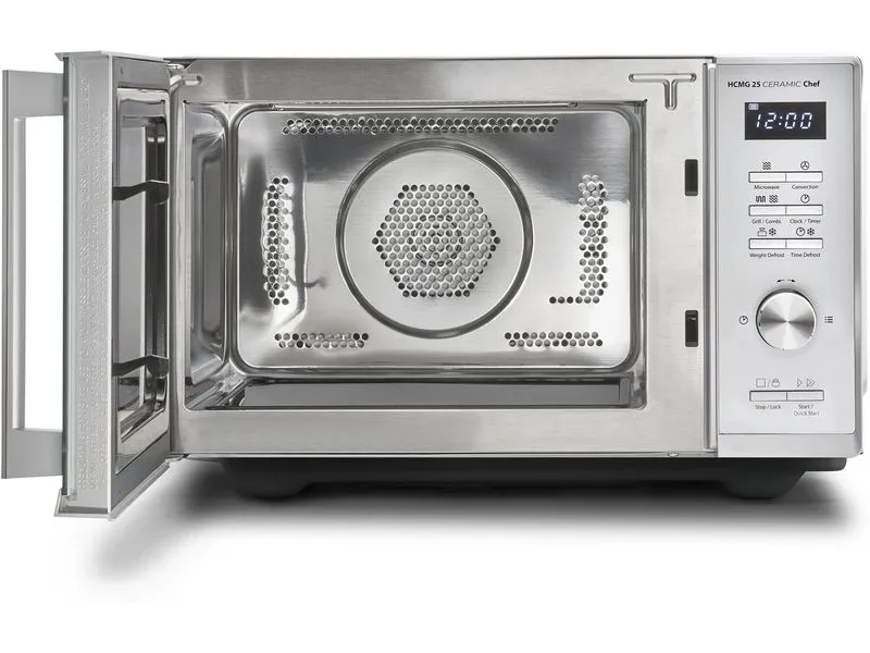 Caso Mikrowelle mit Grill HCMG 25 Ceramic Chef Silber Caso Mikrowelle mit Grill HCMG 25 Ceramic Chef Silber