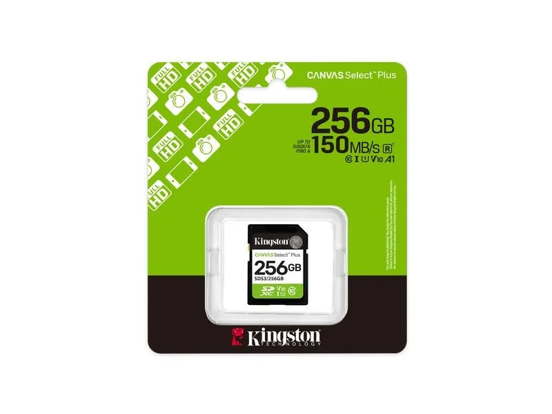 Kingston SDHC-Karte Canvas Select Plus Gen3 256 GB