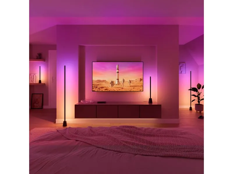 Philips Hue Stehleuchte smart Play Gradient 135 cm Schwarz Kunststoff