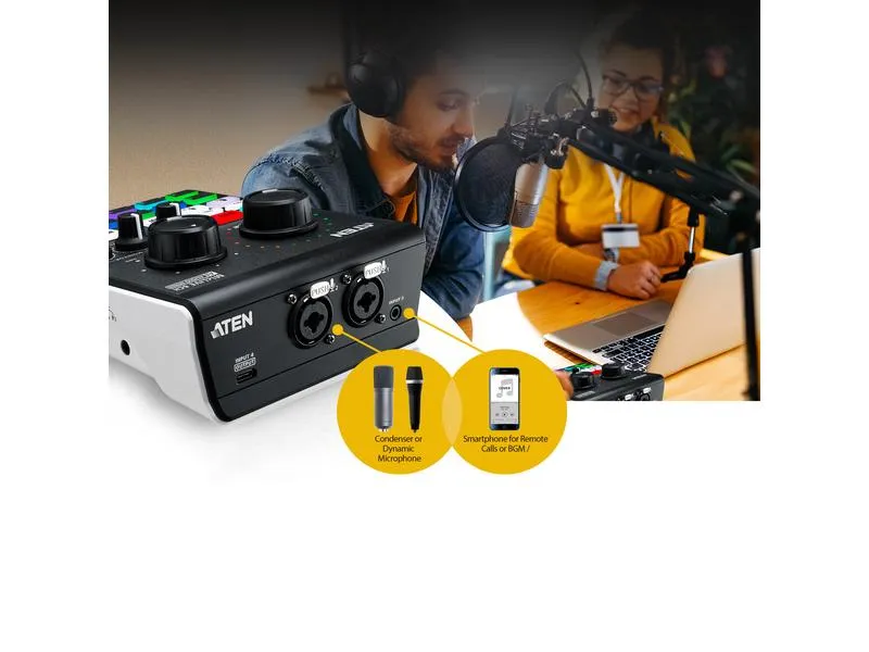 Aten Mischpult UC8000 MicLive 6CH Audio Mixer Aten Mischpult UC8000 MicLive 6CH Audio Mixer