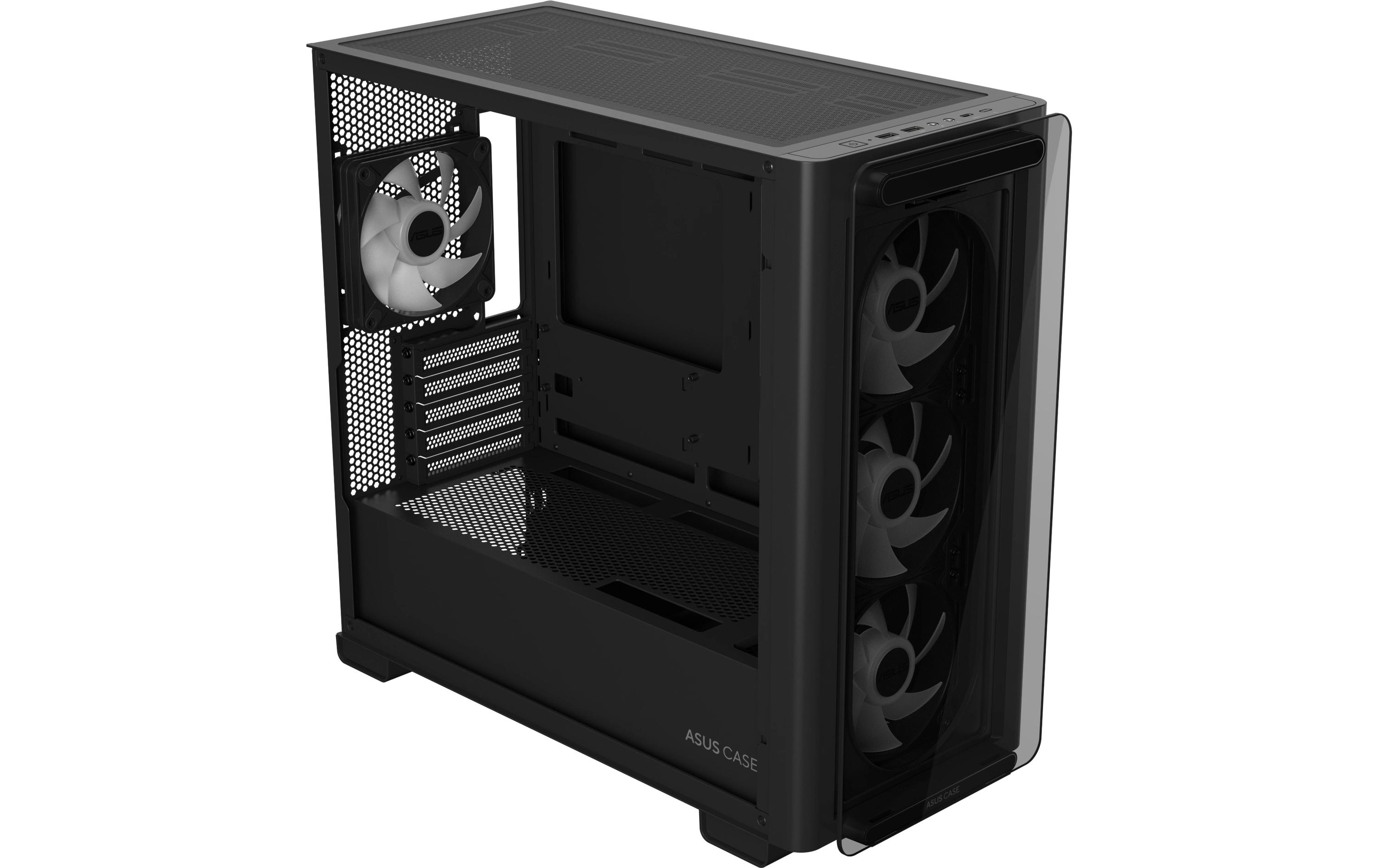 ASUS PC-Gehäuse A23 PLUS TG ARGB Schwarz