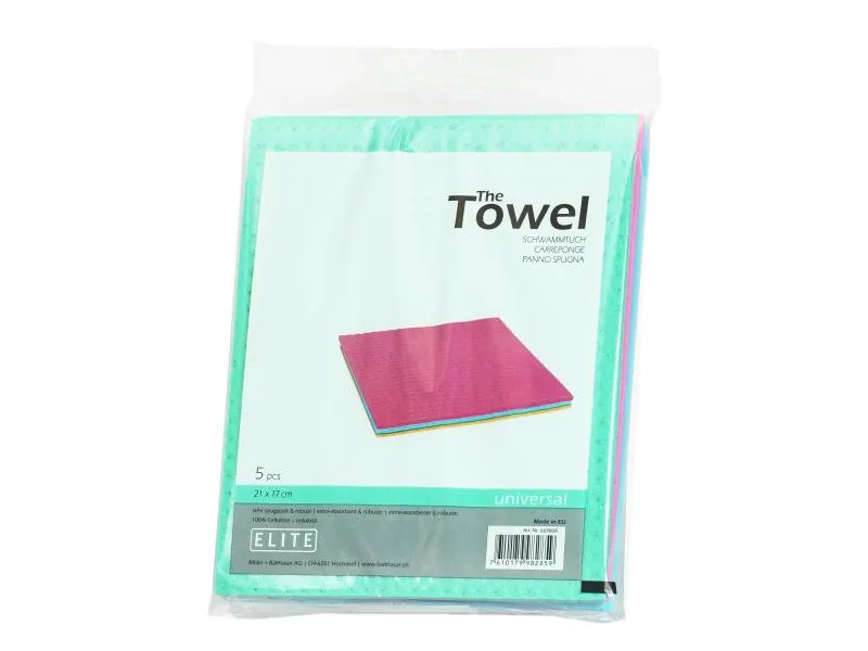 Elite Schwammtuch 5 Stück, Assortiert Elite Schwammtuch 5 Stück, Assortiert