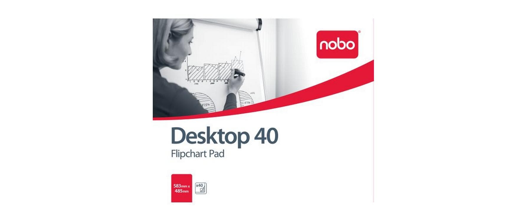 Nobo Flipchart 58 cm x 48.5 cm, 40 Blatt Nobo Flipchart 58 cm x 48.5 cm, 40 Blatt