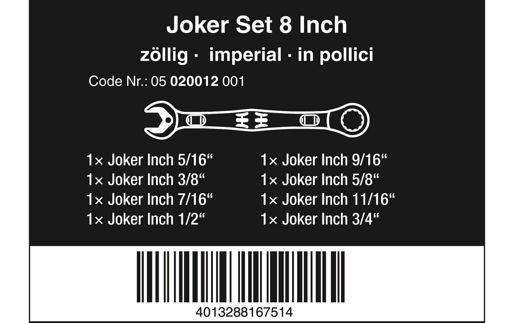 Wera Ringgabelschlüssel-Set 6000 Joker 8 Imperial Set 1