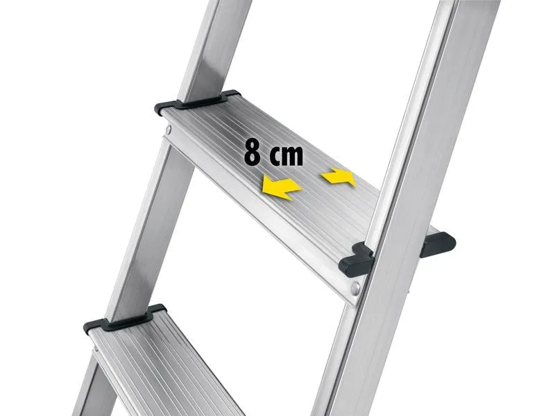 Hailo Bockleiter L60, Alu, mit Arbeitsschale 8 Stufen