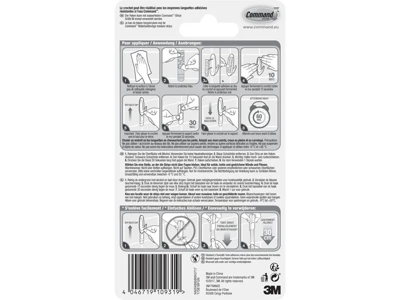Command Klebehaken Bad Medium Designer 1.4 kg, Weiss