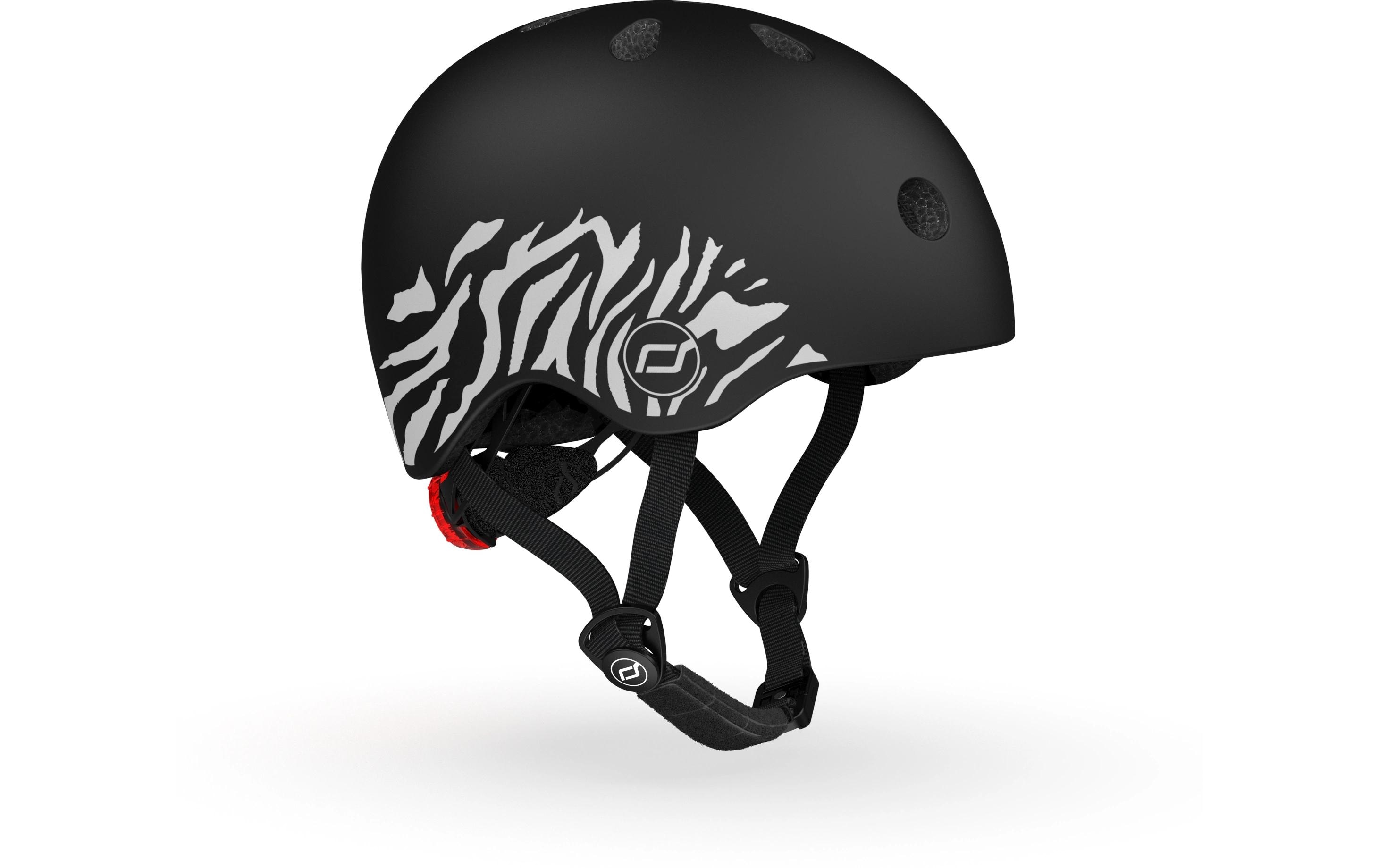 Scoot and Ride Kinderhelm Zebra Schwarz, XXS-S