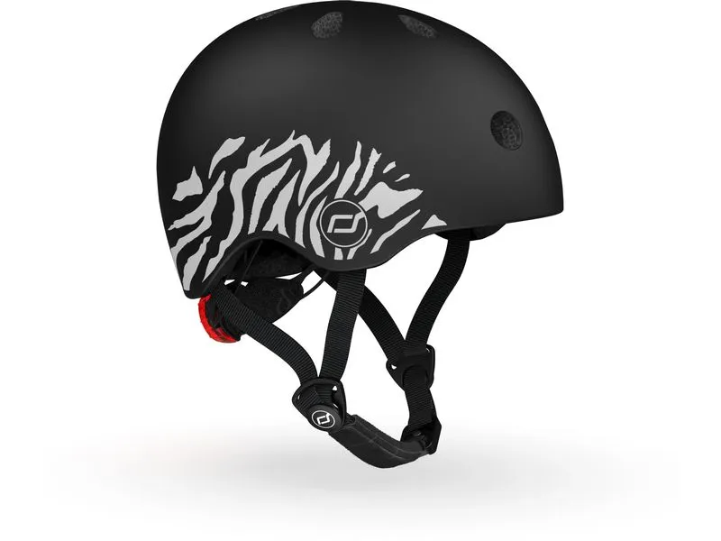 Scoot and Ride Kinderhelm Zebra Schwarz, XXS-S