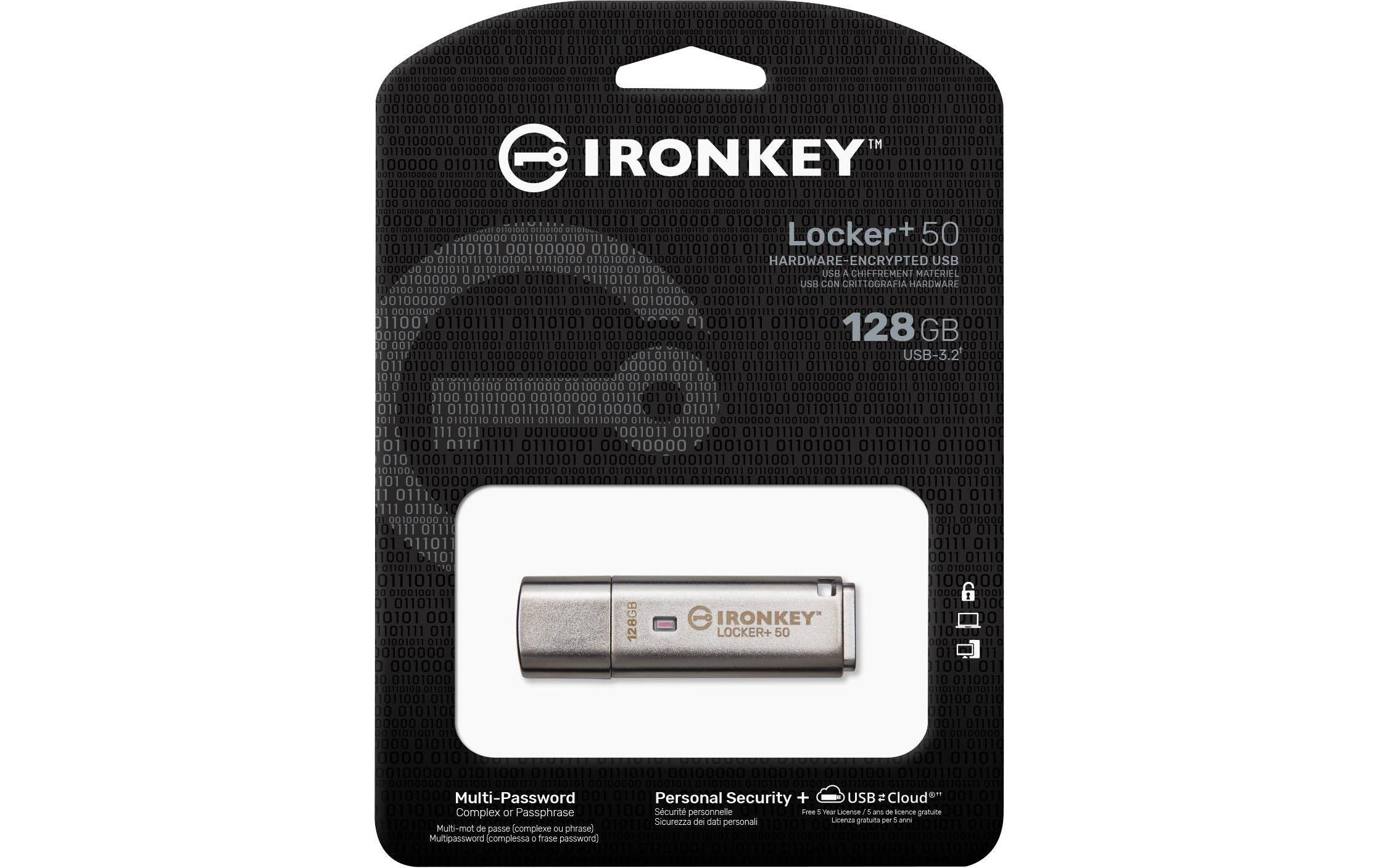 Kingston USB-Stick IronKey Locker+ 50 256 GB